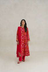 3 Piece Unstitched Printed Lawn Embroidered  Suit (UC0030)